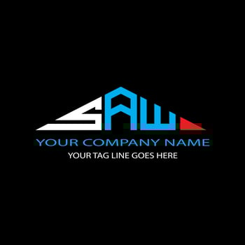 SAW letter logo creative design with vector graphic
