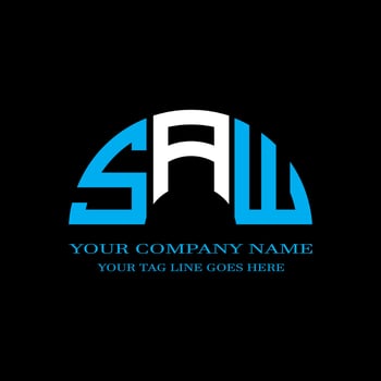 SAW letter logo creative design with vector graphic