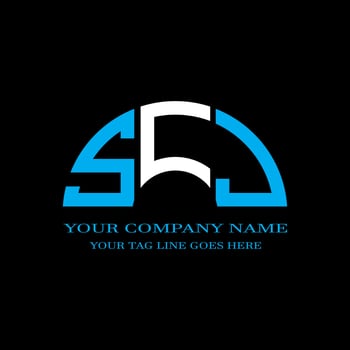 SCJ letter logo creative design with vector graphic