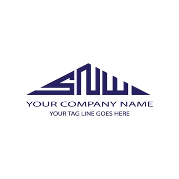 SNW letter logo creative design with vector graphic