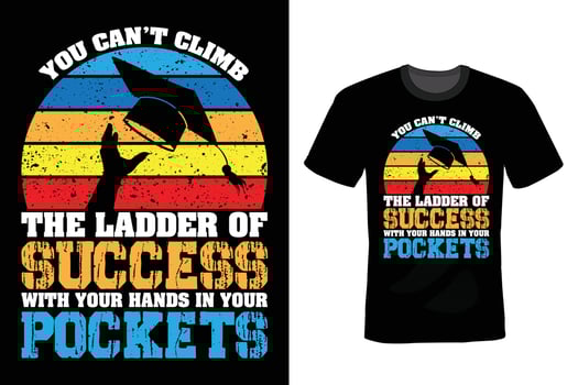 Graduation T shirt design, vintage, typography vector