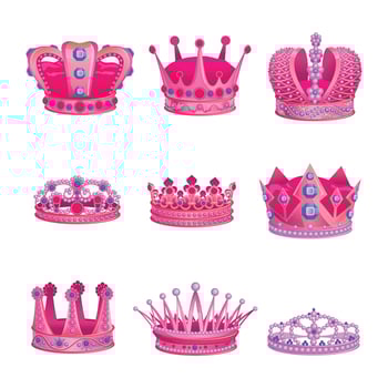 crown clipart set vector