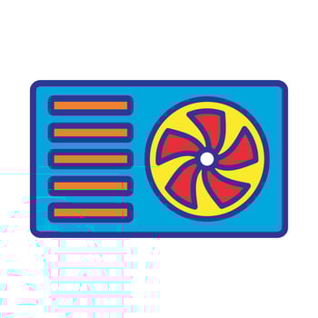 air conditioning icon design vector template