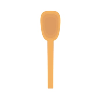 Kitchenware utensil. Wood Spoon vector illustration on white background