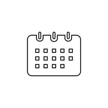 Calendar, Schedule, Date Thin Line Icon Vector Illustration Logo Template. Suitable For Many Purposes.