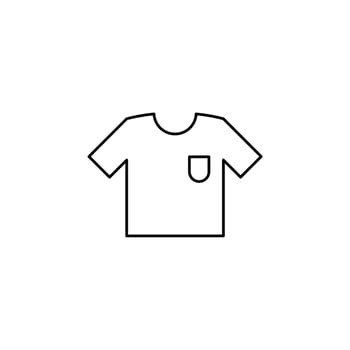 Shirt, Fashion, Polo, Clothes Thin Line Icon Vector Illustration Logo Template. Suitable For Many Purposes.