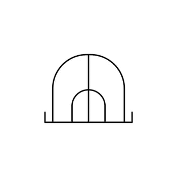 Camp, Tent, Camping, Travel Thin Line Icon Vector Illustration Logo Template. Suitable For Many Purposes.