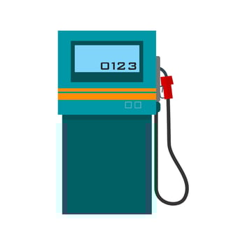 Petrol Pump Flat Multicolor Icon vector