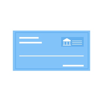 Cheque Flat Multicolor Icon vector