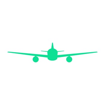 Airplane illustrated on a white background vector