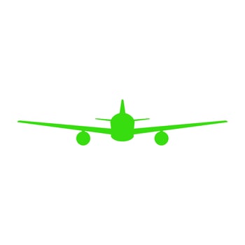 Airplane illustrated on a white background vector