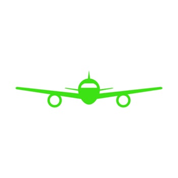 Airplane illustrated on a white background vector