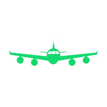Airplane illustrated on a white background vector