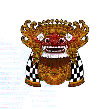 barong cartoon illustration vector design
