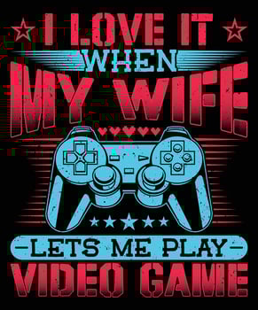 I love it Gaming T-shirt Design vector
