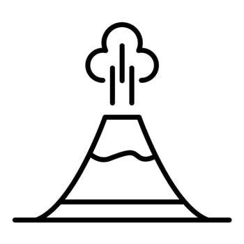 Volcano Line Icon vector