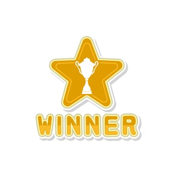 Stars And Trophy For Sports Game Winner Competition Logo Design Inspiration vector