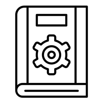 Book Settings Line Icon vector