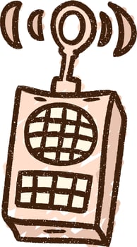 Walkie Talkie Chalk Drawing vector