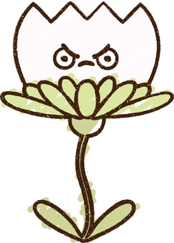 Flower Chalk Drawing vector
