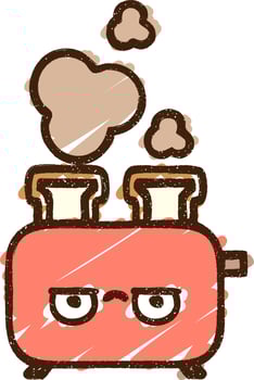 Toaster Chalk Drawing vector