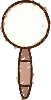 Magnifying Glass Chalk Drawing vector