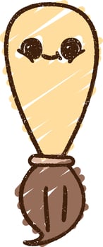 Paint Brush Chalk Drawing vector