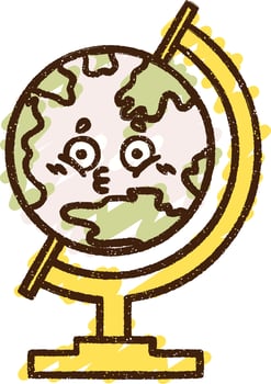 Globe Chalk Drawing vector