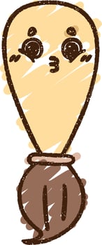 Paint Brush Chalk Drawing vector