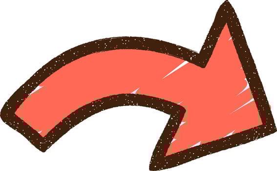 Pointing Arrow Chalk Drawing vector