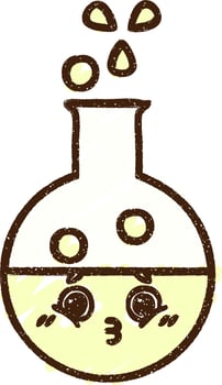 Bubbling Chemicals Chalk Drawing vector