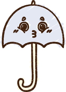 Umbrella Chalk Drawing vector