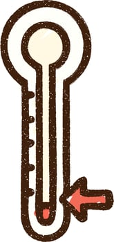 Low Temperature Symbol Chalk Drawing vector