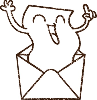 Letter Charcoal Drawing vector