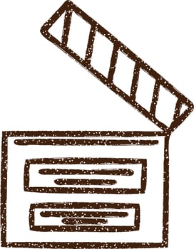Film Clapper Charcoal Drawing vector