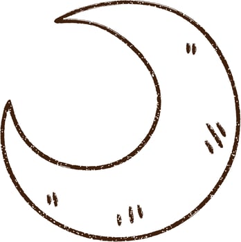 Moon Charcoal Drawing vector