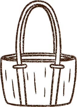 Handbag Charcoal Drawing vector