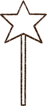 Magic Wand Charcoal Drawing vector