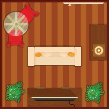 Lounge concept banner, cartoon style vector