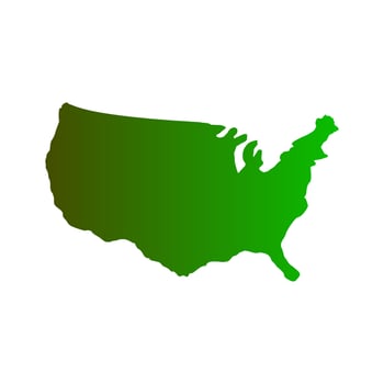 United states map illustrated on white background vector