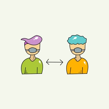 illustration of keeping your distance vector