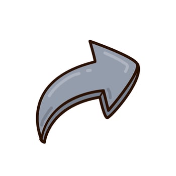 Vector doodle arrow to the right
