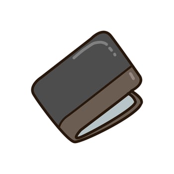 Vector illustration of a wallet. men's accessories