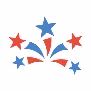Fireworks Star Icon Flat Style vector