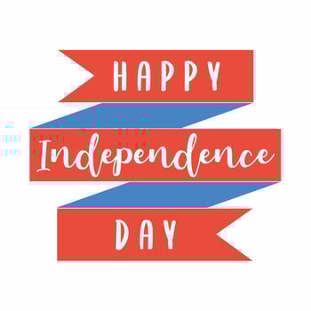 USA Independence Day Ribbon Icon Flat Style vector