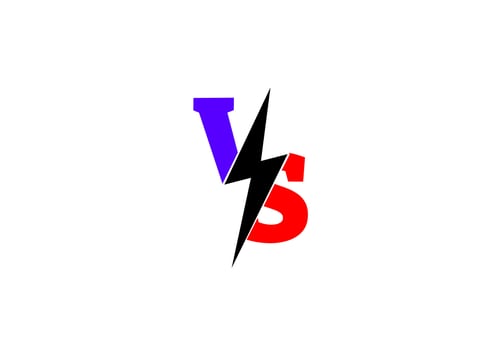 simple flat light Versus logo. VS letters for sports, fight, competition, battle, match, game. Vector icon