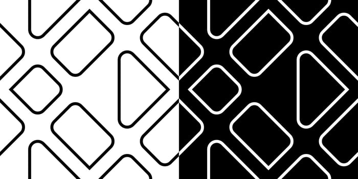 Abstract geometric seamless minimal lines black and white pattern texture background vector