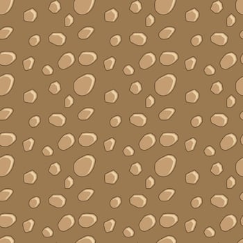 Seamless geometric pattern, many stone on brown background, stripes abstract template, vector illustration