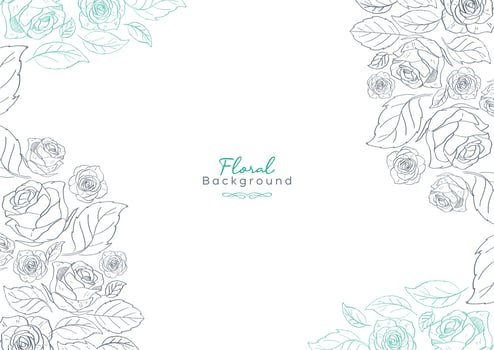 Rose floral background vector