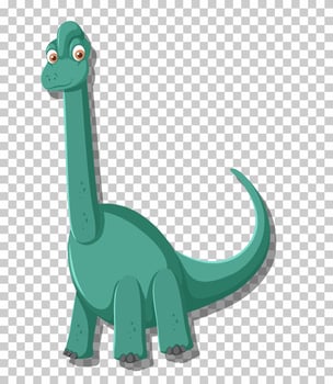 Cute diplodocus dinosaur isolated vector